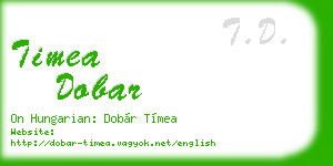 timea dobar business card