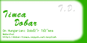 timea dobar business card